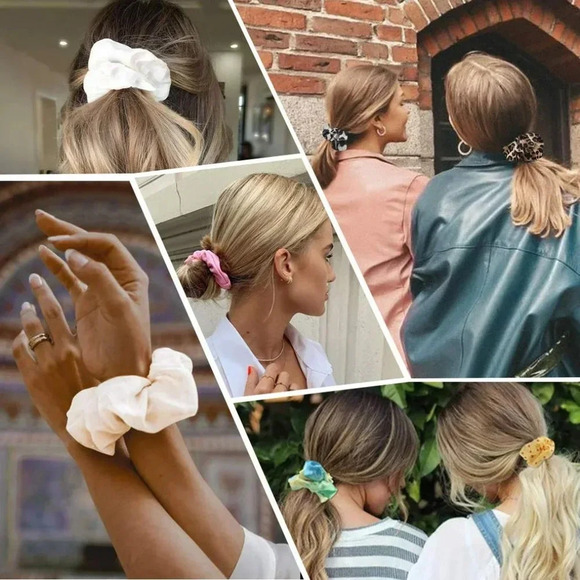 DIY Four Piece Colorful Chiffon based elastic material Scrunchies Fabric pack - Picture 8 of 8